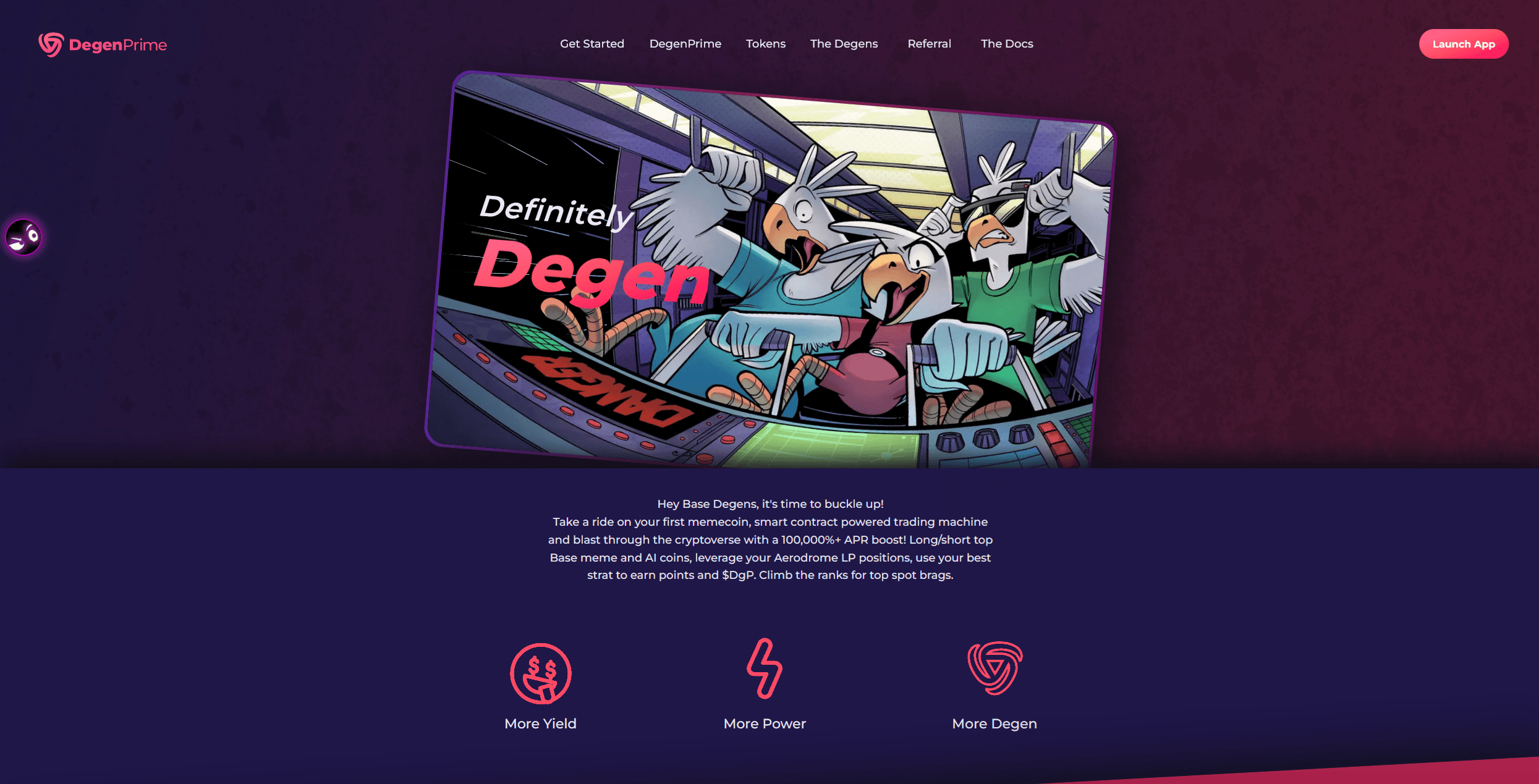 DegenPrime project screenshot